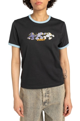 T-shirt regular en coton biologique Second Nature Ringer W - Noir - Element
