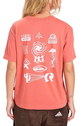 T-shirt en coton biologique Standard - Rouge - Quiksilver