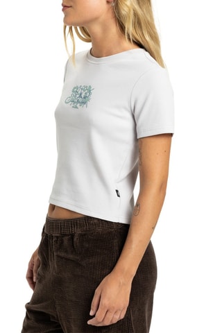 T-shirt cropped en coton biologique Sunday - Blanc - Quiksilver