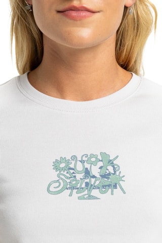 T-shirt cropped en coton biologique Sunday - Blanc - Quiksilver