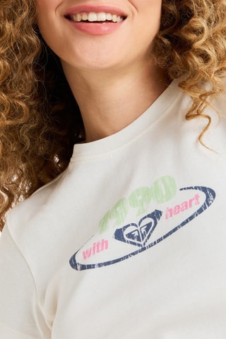 T-shirt cropped Beach Love - Blanc - Roxy
