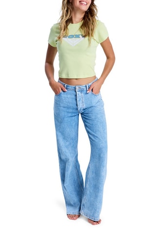 T-shirt cropped Beach Love - Vert clair - Roxy