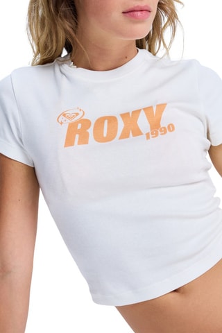 T-shirt cropped Beach Love - Blanc - Roxy