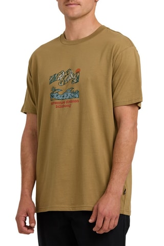 T-shirt en coton biologique Glimpse - Marron - Billabong