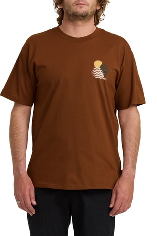 T-shirt regular en coton biologique Canyons - Marron - Billabong