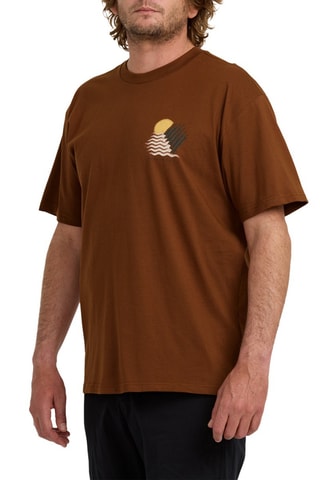 T-shirt regular en coton biologique Canyons - Marron - Billabong