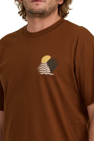 T-shirt regular en coton biologique Canyons - Marron - Billabong