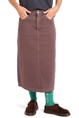 Jupe droite en jean - Marron - Quiksilver