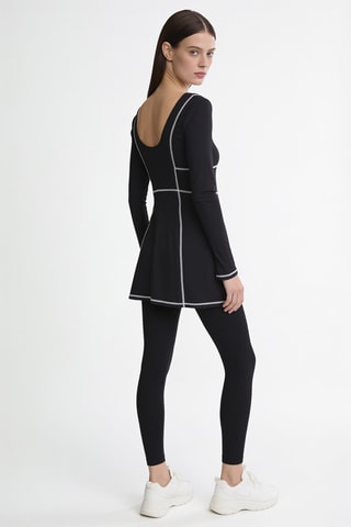 Robe droite - Noir et blanc