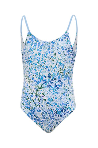 Maillot 1 pièce - Bleu et blanc - Sundek