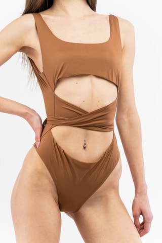 Maillot 1 pièce - Marron - Sundek