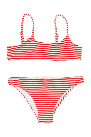 Maillot 2 pièces - Rouge et blanc - Sundek