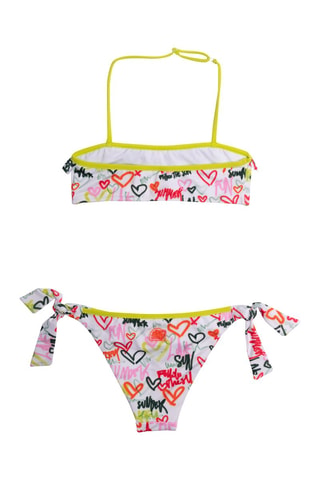 Maillot 2 pièces - Blanc et vert fluo - Sundek