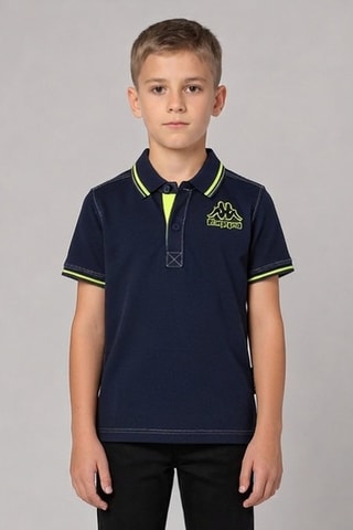 Polo - Bleu foncé et vert olive