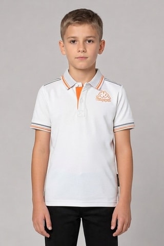 Polo - Blanc et orange