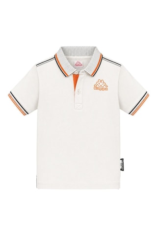 Polo - Blanc et orange