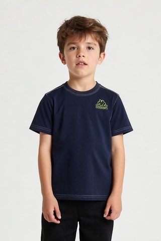 T-shirt - Bleu nuit et vert citron