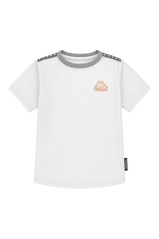 T-shirt - Blanc et orange