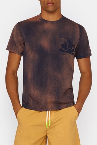 T-shirt tie and dye - Marron et noir