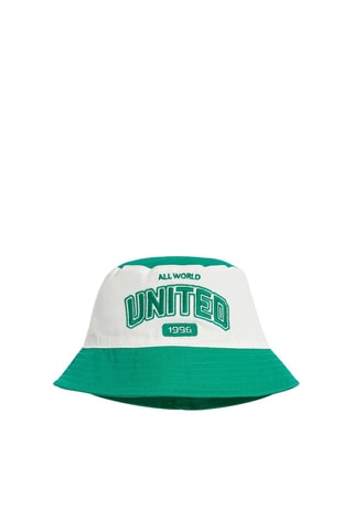Gorro bucket reversible - Verde y blanco
