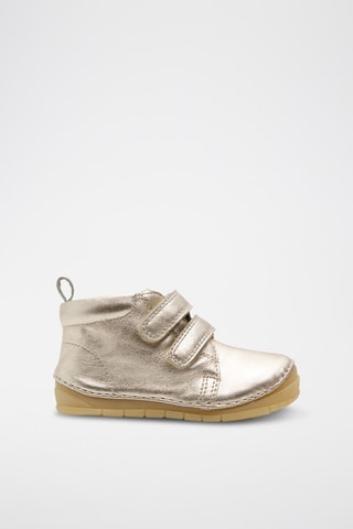 Botines de piel - Dorado 