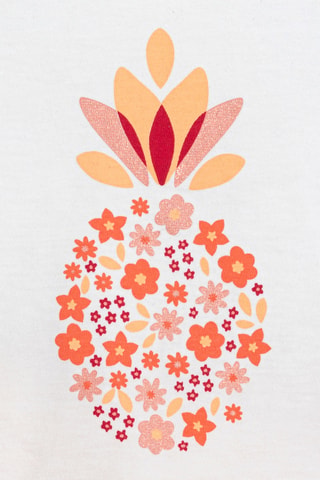 Pijama - Blanco y naranja 