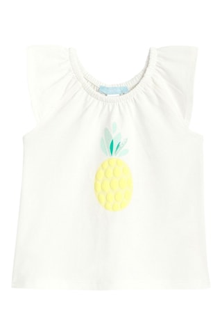 Camiseta de tirantes y short - Blanco y amarillo