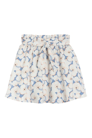 Falda - Blanco y azul cobalto