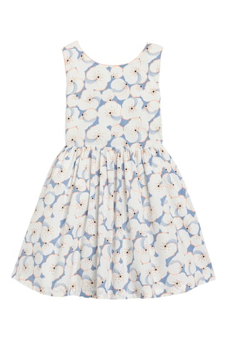 Vestido - Celeste y blanco