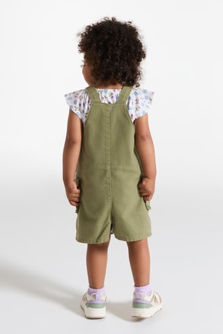 Blusa y peto - Blanco y caqui