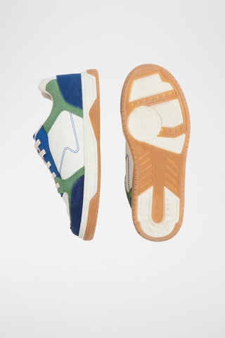 Zapatillas de piel de serraje nobuk - Verde oliva
