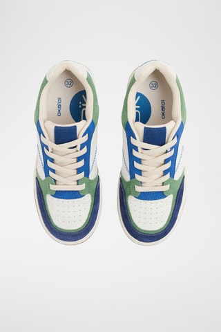 Zapatillas de piel de serraje nobuk - Verde oliva