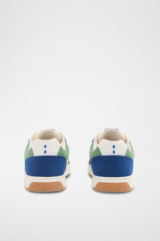 Zapatillas de piel de serraje nobuk - Verde oliva