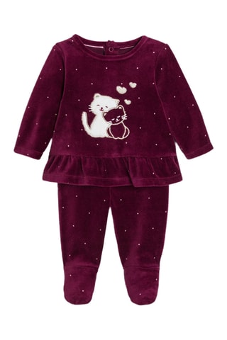 Pijama de terciopelo - Burdeos