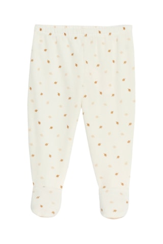 Pijama de terciopelo - Azul marino y crudo