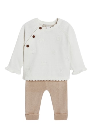 Camiseta y pantalón - Beige claro