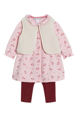 Conjunto de 3 piezas - Rosa y blanco