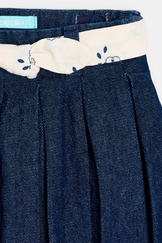 Falda plisada - Azul petróleo