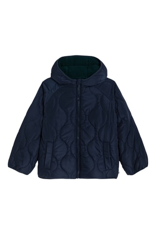 Blouson réversible à capuche - Bleu marine