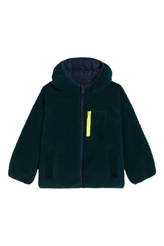 Blouson réversible à capuche - Bleu marine