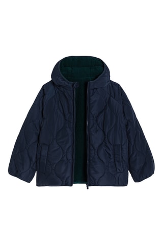 Blouson réversible à capuche - Bleu marine