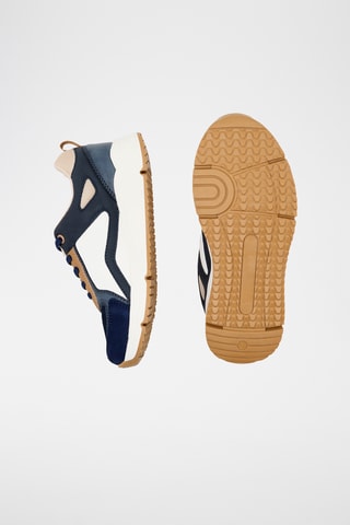Zapatillas de piel de serraje - Azul marino