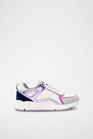 Zapatillas de piel de serraje - Violeta