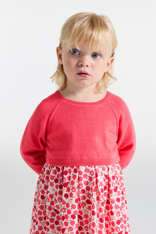 Vestido combinado - Rosa