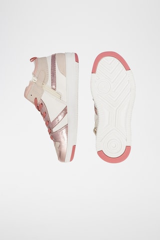 Zapatillas altas de piel de serraje - Rosa viejo