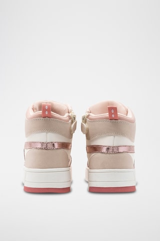 Zapatillas altas de piel de serraje - Rosa viejo