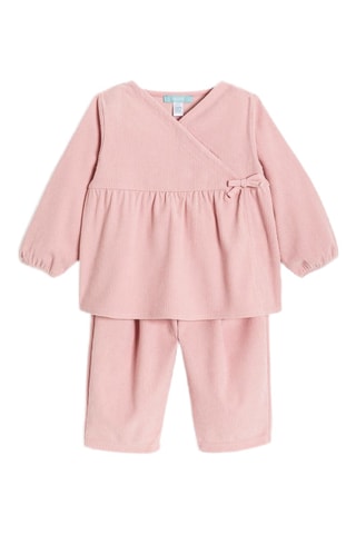 Blusa y pantalón de pana - Rosa