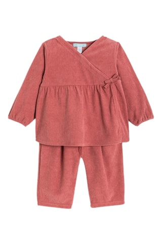 Blusa y pantalón de pana - Rosa oscuro