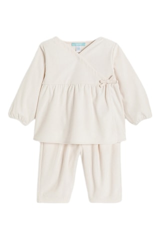 Blusa y pantalón de pana - Crudo