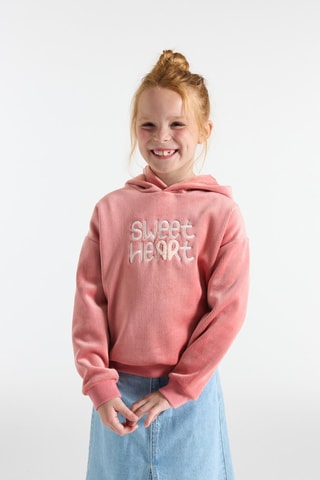 Sudadera con capucha de terciopelo - Rosa viejo